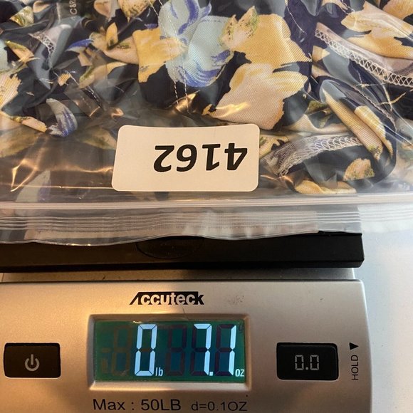 Zac & Rachel Women Plus 1X Floral Top Blue Yellow Short Sleeve Stretch Shirt - Picture 9 of 9